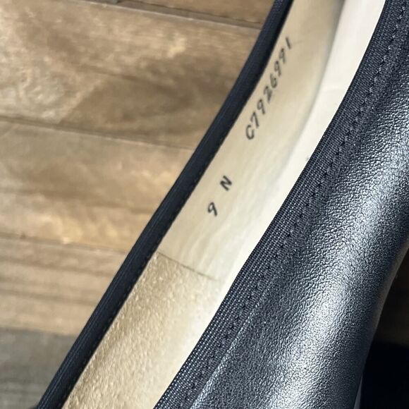 SAS Milano Womens Size 9N Black Leather Slip On Pump Block Heel Shoes - Picture 10 of 10